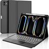 WINCHKING Custodia con Tastiera per iPad Pro 11 M5 2025/M4 2024 con Touchpad, Cover Bluetooth Magnetica QWERTY Italiano Retroilluminata Tastiera per iPad Pro 11 Pollici (M5/M4, 2025/2024), Nero