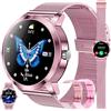 ZPIMY Smartwatch Donna Chiamata Bluetooth e Risposta Vivavoce, 1,09 Smart Watch Orologio Fitness con 123 Sport,Cardiofrequenzimetro,Pressione Sanguigna,SpO2,Notifiche Messaggi,Android iOS, Regali (Rosa)