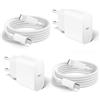 Kndaa Caricatore per iPhone 14/13/12/11, Caricatore-USB-C, 20W, USB-C to Lighting cavo 2M 2 Set, Caricabatterie Rapido USB C Adattatore Spina, per Samsung, per iPhone Pro/Pro Max/Plus - Bianco