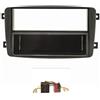 tomzz Audio 2434-007 Set copertura radio compatibile con Mercedes Classe C W203 S203 CL203 CLK C209 A209 Viano Vito nero con adattatore radio ISO