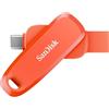 SanDisk SDDDC6-512G-G46NO Unità telefonica con connettori USB Tipo C e Tipo A, USB 2-in-1 per smartphone, tablet e computer, 512 GB, Arancio Nasturzio