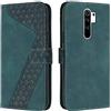 OKZone Cover per Xiaomi Redmi 9/Redmi 9 Power, Custodia in PU Pelle per Xiaomi Redmi 9/Redmi 9 Power, Custodia a Libro Folio Portafoglio con Chiusura Magnetica Wallet Case Flip Cover (Verde)