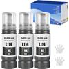 SHUOLEI 114 Inchiostro Compatibile con Epson 114 Flaconi di Inchiostro Multipack per EP ET-8500 ET-8550 Stampante Multifunzione (3-Pack, 3 Nero)