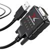 dynattenik Adattatore USB-Seriale con Protezione ESD e 9 LED di Stato - Compatibile Windows 11, macOS 15 - Per Tecnici, Ingegneri e Professionisti IT (Chip FTDI, DeStatiX A9)