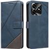 XINNI Cover per Honor X5c Plus Custodia, Cellulare Libro Antiurto Flip Pelle PU/TPU, Portafoglio Flip Magnetica Case, Blu