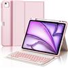 WINCHKING Custodia Tastiera per iPad Air 13 M4 2026/M3 2025/M2 2024, 7 Colori Retroilluminate, Bluetooth Magnetica Staccabile, Cover con Italiano QWERTY Tastiera per iPad Air 13 Pollici M4/M3/M2, Rosa chiaro