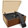 CTDZLED Lettore CD portatile con altoparlanti Bluetooth Desktop Knit Retro Lettore CD per la casa Batteria ricaricabile Piccoli lettori CD vintage con ingresso Bluetooth, riproduzione USB, ingresso AUX, jack