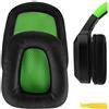 Geekria Cuscinetti Auricolari di Ricambio per Razer Chimaera, Electra Cuffie, Parti di Riparazione (Nero/Verde)