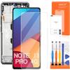 AGCUT 6.67 Schermo LCD per Xiaomi Redmi Note 13 PRO 4G LCD Display per Redmi Note 13 PRO 4G 23117RA68G 2312FPCA6G LCD Touch Screen Digitizer Assembly con Riparazione Strumenti con Telaio, Nero