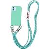Emlivi Custodia per iPhone 13 Pro Necklace Custodia a tracolla in silicone TPU Bumper Cover con cordino da appendere Custodia protettiva con cordino per cellulare per iPhone 13 Pro, verde A