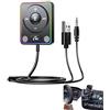 Ailah Adattatore Bluetooth 3.5 mm AUX Auto Hands-Free, Doppia connessione, Streaming Audio, Presa Cuffie, Microfono integrato, Lunga durata