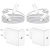 CHLANT 2Pack Caricatore USB C 45W Rapido Presa USB C Caricabatterie Rapido con Cavo Usb c 2 Metri per Samsung Galaxy S26 S25 Ultra S26 S25 S24 S23 S22 S21/S20/S10/Note20/A73/A53,Z Fold 7 6 5, iPhone 17/16/15
