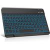 WINCHKING Bluetooth Tastiera per Tablet, Retroilluminata Tastiera wireless ultrasottile, Keyboard sottile e leggera per iPad, Android Samsung Tablet, Xiaomi Redmi Pad, Huawei, Lenovo Teblet, Nero