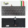 new net - Tastiera Compatibile con Lenovo IdeaPad V14-IGL (Type 82C2), V14-IIL (Type 82C4) [Senza Frame - Colore Tasti Grigio - Senza trackpoint - Retroilluminata - Layout ITA]