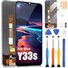 ARSSLY LCD Display per Vivo Y33S 2021 V2109 Schermo per Vivo Y33S Digitazer Touch Screen Sostituzione Assembly con Kit di Attrezzi di Riparazione (6,58, Not Per Vivo Y33S 5G)