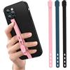 KBRPEY 3 Pezzi Supporto per Cellulare in Silicone Grip per Smartphone Elastici Supporto per Dita Impugnature Regolabile per Custodia Samsung iPhone