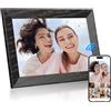 BYYBUO Frame di foto digitale Wifi da 10,1 pollici, fotogramma touchscreen 1280 x 800 IPS, 16G Walnut Brown, Condividi video tramite l'app Frameo 2023