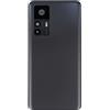 Generico Back Copri Batteria + biadesivo + lente compatibile con Xiaomi Redmi K50 Ultra / 12T 22071212AG Ricambio Vetro Posteriore Back Cover Retro Scocca adesivo + lente con cornice (NERO)