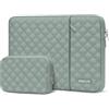 MOSISO Laptop Custodia 16 Pollici,Borsa PC 15-15,6 Pollici,Compatibile con MacBook Pro 16 M4 M3 M2 M1,HP,Acer,Dell,Lenovo,ASUS,Trapuntato Verticale Borsa con Tasca&Piccolo Case,Verde Antico