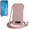 WenBaby Cover Compatible con Samsung Galaxy S10E,Cellulare Girocollo Custodia con Cordino TPU Corda Silicone Case Bumper per Samsung Galaxy S10E Custodia, Rosa sabbia