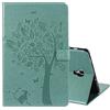 LEMORRY Cover per Samsung Galaxy Tab S4 (T830 T835) Custodia Pelle Cuoio Portafoglio Protettivo Magnetico Morbido Silicone TPU Tavoletta Custodia per Galaxy Tab S4, Albero Fortunato (Verde)