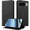 CASAFUNY Custodia per Google Pixel 10 Pro XL Cover a Libro Portafoglio in Pelle PU Protettiva Flip Caso Custodia per Google Pixel 10 Pro XL, Nero