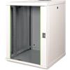 DIGITUS Armadio di rete - Rack da 19 pollici - 16U - 600 mm x 600 mm (LxP) - Profondità utile 450 mm - Montaggio a parete - Portata 100 kg - Porta in vetro di sicurezza - IP20 - Serie Unique - Grigio