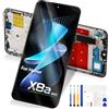 Reparo Display LCD per Huawei Honor X8a 2023/Honor 90 lite 5G per Honor X8a 2023 CRT-LX1, CRT-LX2, CRT-LX3 LCD Touch Screen Digitizer Assembly (nero con cornice)