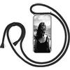 HomiTunky Custodia per Cellulare Girocollo per Motorola Moto G86 Power 5G Tracolla - Collana/Necklace Cordoncino,Practical Stylish Trasparente Silicone TPU Flessibile Antiurto Protettivo Cover