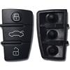 LAGE Pulsanti di Ricambio in Silicone per Chiave Telecomando Audi A1 A3 A4 A6 A8 TT Q5 Q7 R8 S4 S6 Nero 3 Tasti