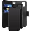 Puro Custodia a libro, 2 in1; cover rimovibile; in ecopelle compatibile con iPhone 12 Mini chiusura magnetica; 3 tasche per carte nero