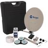 BERGER | Kit Parabola per Viaggi e Vacanze, Parabola SAT Portatile, Impianto Satellitare da Campeggio, Kit Completo con Antenna Parabolica, LNB Singolo e Cavo Coassiale da 10m