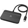 Akasa Lettore di smartcard NFC senza contatto e lettore di schede di memoria ID elettrico esterno, usa e gioca, cavo USB-C da 100 cm con indicatore LED, nero, supporta Windows, Linux e macOS, AK-CR-15