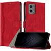 Netany Custodia Compatibile con Motorola Moto G13 /G23 /G53,custodia magnetica in pelle PU con [Slot Cart] [Supporto Stand] [Magnetica] (Rosso)