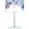 FITUEYES Supporto TV da Pavimento per Schermi da 32-60 Pollici, Porta TV da Terra Regolabile in Altezza, Portata Max 30 kg, VESA Max. 600 x 400 mm, Bianco