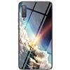 MadBee Cover per Samsung Galaxy A750 / A7 2018 [con Pellicola Proteggi Schermo],Custodia Protettiva in Vetro Temperato 9H [Cielo Stellato] + Cornice Paraurti in Silicone Cover Case (Stellato Luminoso)