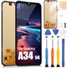 ARSSLY Schermo LCD OLED per Samsung A34 5G LCD Display per Samsung Galaxy A34 5G SM-A346B SM-A346E SM-A346M 6,6 Pollice Touch Screen Digitizer Assembly Riparazione Kit Nero