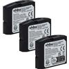 vhbw 3x batteria sostituisce Sennheiser BA300, BA-300, 500898, 523306 per auricolari cuffie wireless (140mAh, 3,7V, Li-Poly)