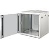 LINK ARMADIO RACK 19 6 UNITA' DA MURO PER RETI MM (A)380 X (L)600 X (P) 450 MM COLORE GRIGIO PORTA VETRO