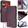 Jiajihua Custodia Compatibile con ZTE Nubia Music 2,Compatibile con ZTE Nubia Music 2 Cordino【Flip Stand Portacarte Portafoglio Chiusura magnetica Custodia per telefono】 Violet