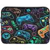 Fuauuyl Custodia per computer portatile per controller di videogiochi colorati, per laptop da 15-16 pollici, impermeabile, antiurto, design sottile e leggero per Work-L
