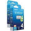 Panasonic Eneloop 2 x 4 batterie ricaricabili Ni-MH carine AA 2000mAh