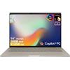 ASUS Zenbook A14 Copilot+ AI PC portatile | 14 WUXGA OLED (100% DCI-P3) | Qualcomm Snapdragon X Plus (fino a 45 top) | 16 GB RAM 512 GB SSD | per Creator Business Professional Win11 Pro con