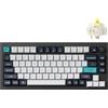 Keychron Q1 Max QMK/VIA Tastiera meccanica senza fili, interamente in metallo, tasti programmabili, tastiera a 2,4 GHz/Bluetooth/Cavo con Hot-Swappable, Carbon Black, Gateron Jupiter Banana