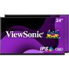 ViewSonic VG2448A-2_H2 - Monitor IPS da 24 pollici, solo testa, 1080p, con cornici ultrasottili, HDMI, DisplayPort, USB e VGA, per casa e ufficio, nero