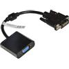 Nilox LINK LKADAT121 - Adattatore Attivo Video DVI-D 24+1 Maschio a VGA 15 Poli Femmina - Convertitore Segnale Digitale in Analogico per Monitor e Proiettori