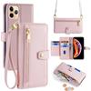 Arseaiy Custodia a portafoglio per Samsung Galaxy M52 5G, custodia a portafoglio con tracolla e chiusura magnetica, borsa in pelle PU con cerniera portafoglio con porta carte, cavalletto antiurto