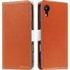 Butnyeoe Cover per iPhone XR Case,Custodia iPhone XR Libro,Trama Litchi PU Pelle Protettiva Portafoglio Flip/Folio Wallet Case Con Slot per Schede e Magnetica Supporto,Arancia