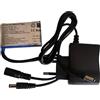 Generic Batteria Ricaricabile a Litio 12V 1100mA (Li-ion 11.1V 3S) Limited Charge 12.6V Connettori DC5521 dimensioni: 60x35x18mm + Caricabatteria Charger 12.6V 0.5Ah