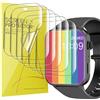 Blueshaweu 6 Pezzi Pellicola Compatibile per Blackview Smartwatch ‎R30Pro,Pellicola Protettiva per ‎R30Pro,Sensibile al Tatto, Senza Bolle, HD Trasparente TPU Film (trasparente)